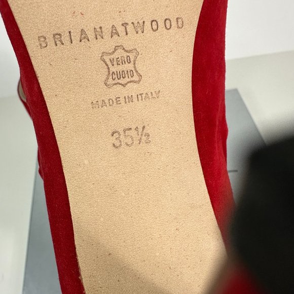 Brian Atwood suede leather boots with hidden platform - Picture 6 of 8